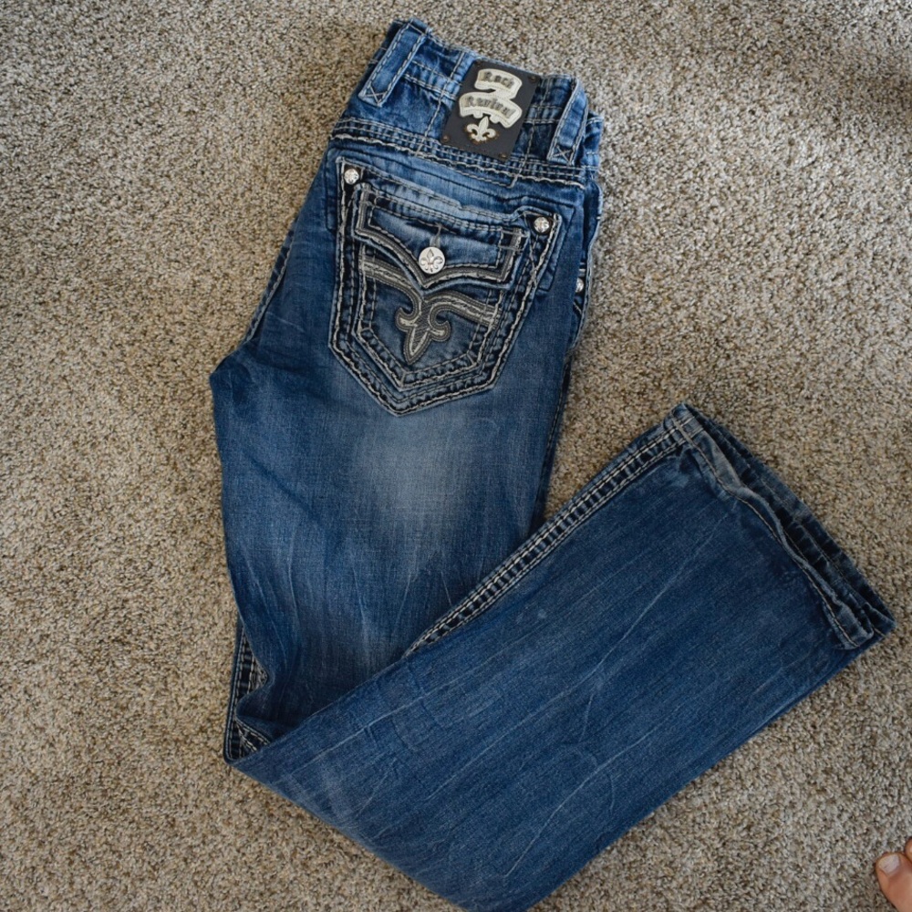 Rock revival men’s jeans